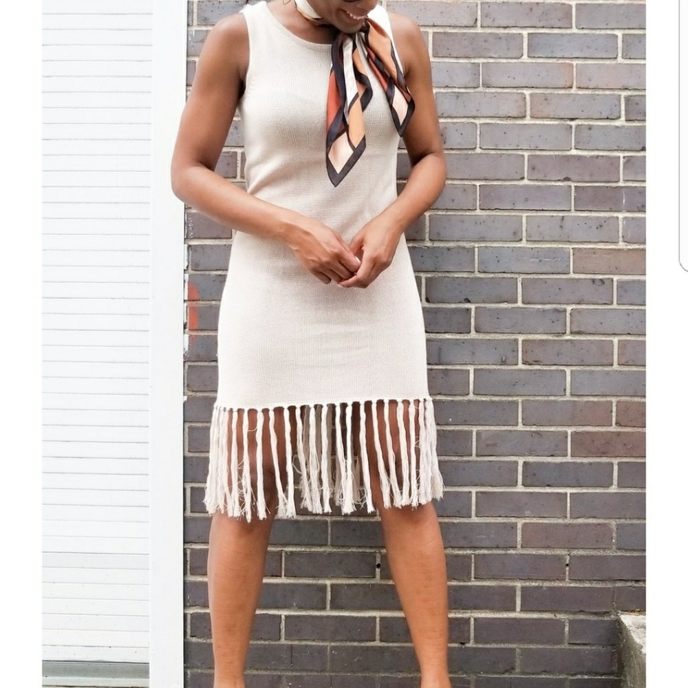 Oatmeal knit dress